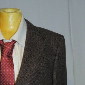 Ermenegildo Zegna Su Misura Premium Brown Weave 100% Cashmere Sport Coat 36R NWT